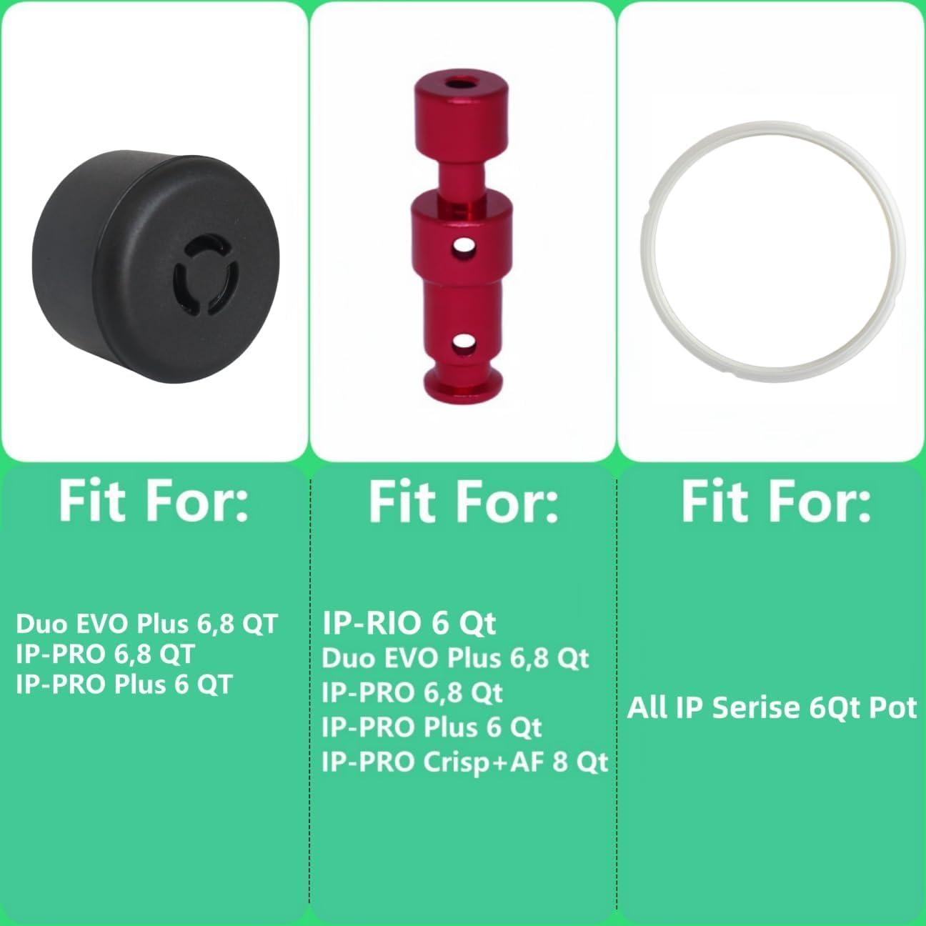10 Piezas Repuesto Instant Pot Pro 6QT Pnltae - Anillo, Válvula