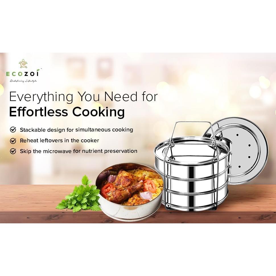 Insertos apilables Ecozoi para Instant Pot 6/8 Qt - 3 niveles