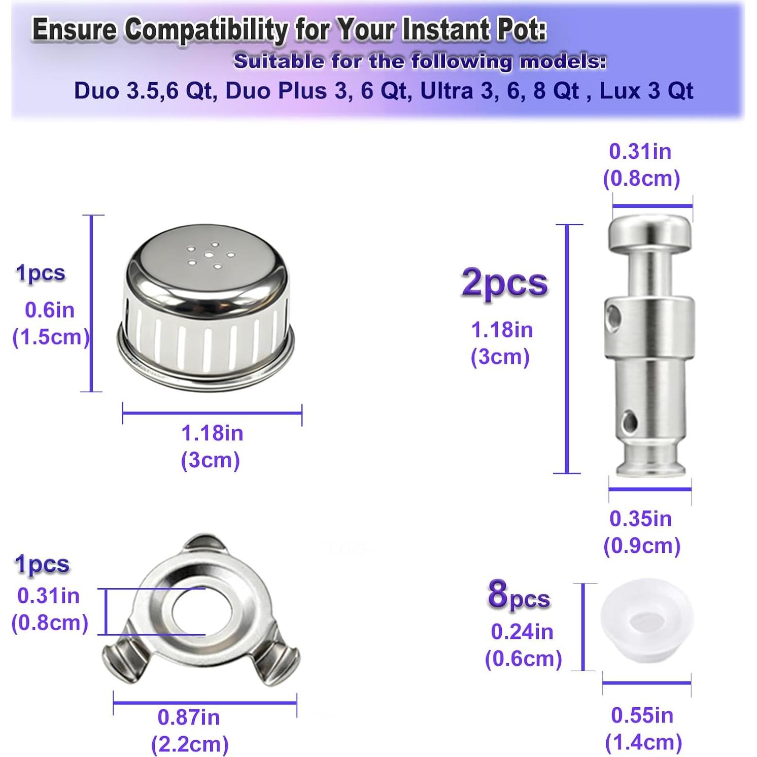 Set de 12 Piezas Sello de Válvula Flotante Eiranoly para Instant Pot