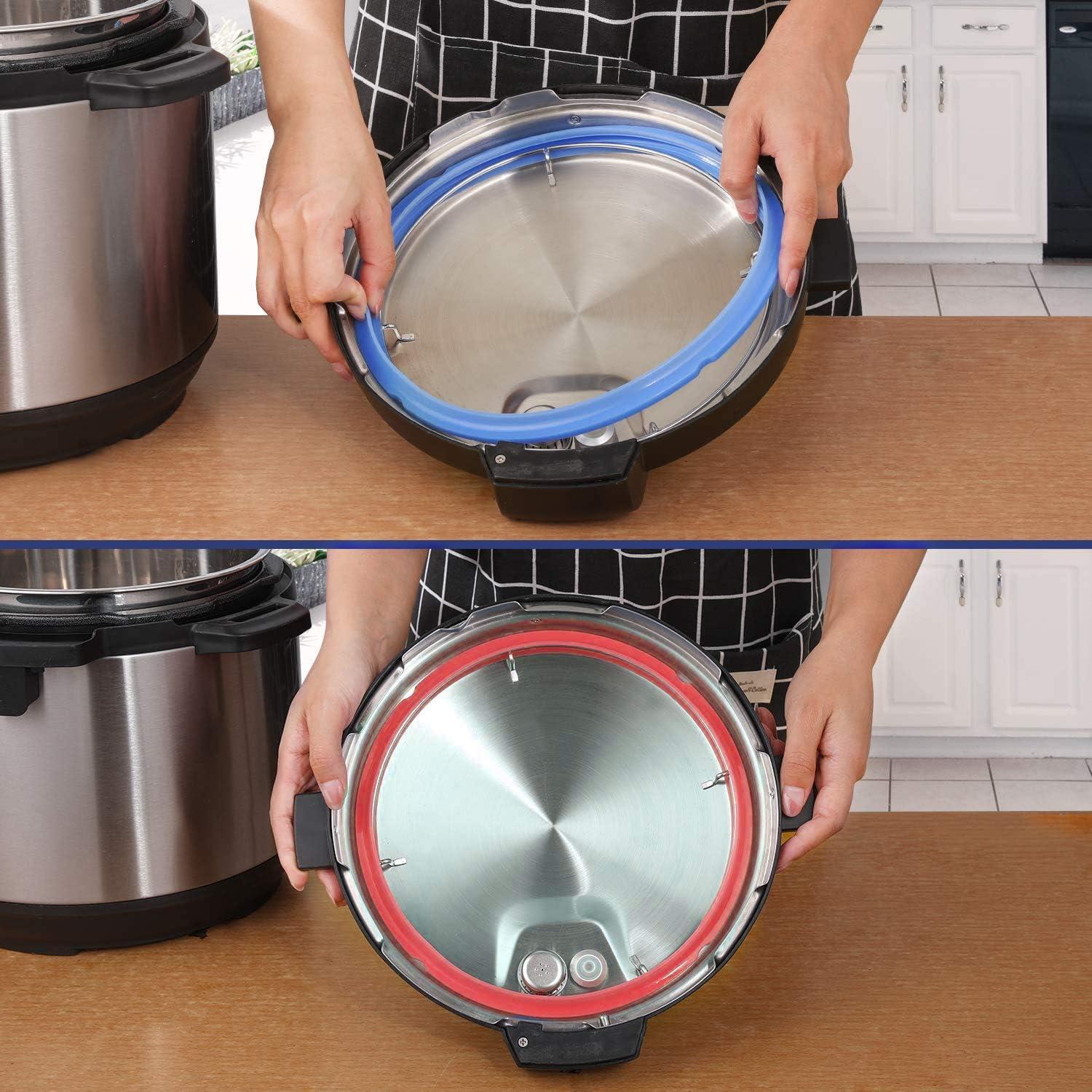 Tempered Glass Lid & Silicone Cover for Instant Pot 6 Quart - Set of 4 Accessories