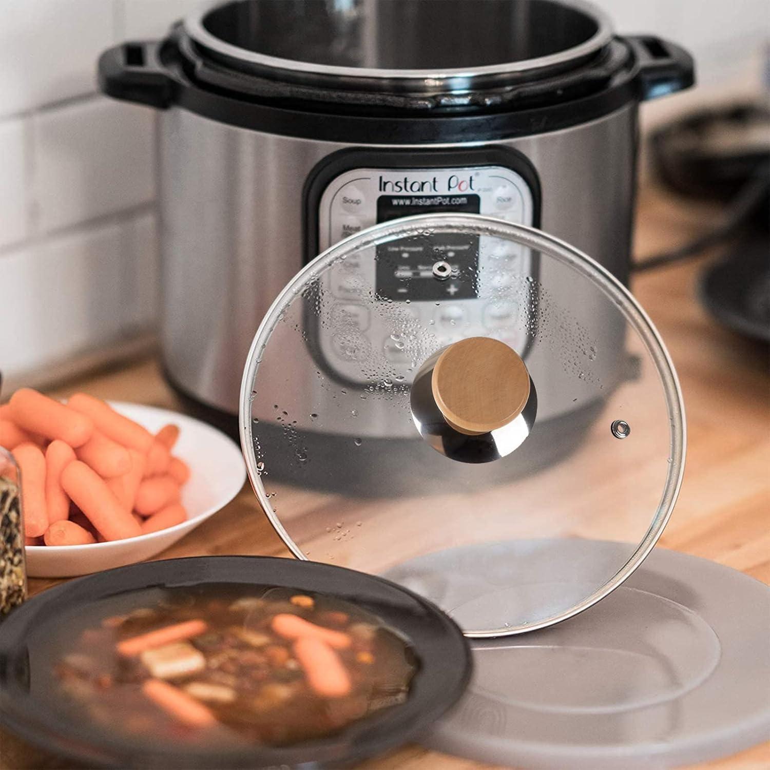 Tempered Glass Lid & Silicone Cover for Instant Pot 6 Quart - Set of 4 Accessories