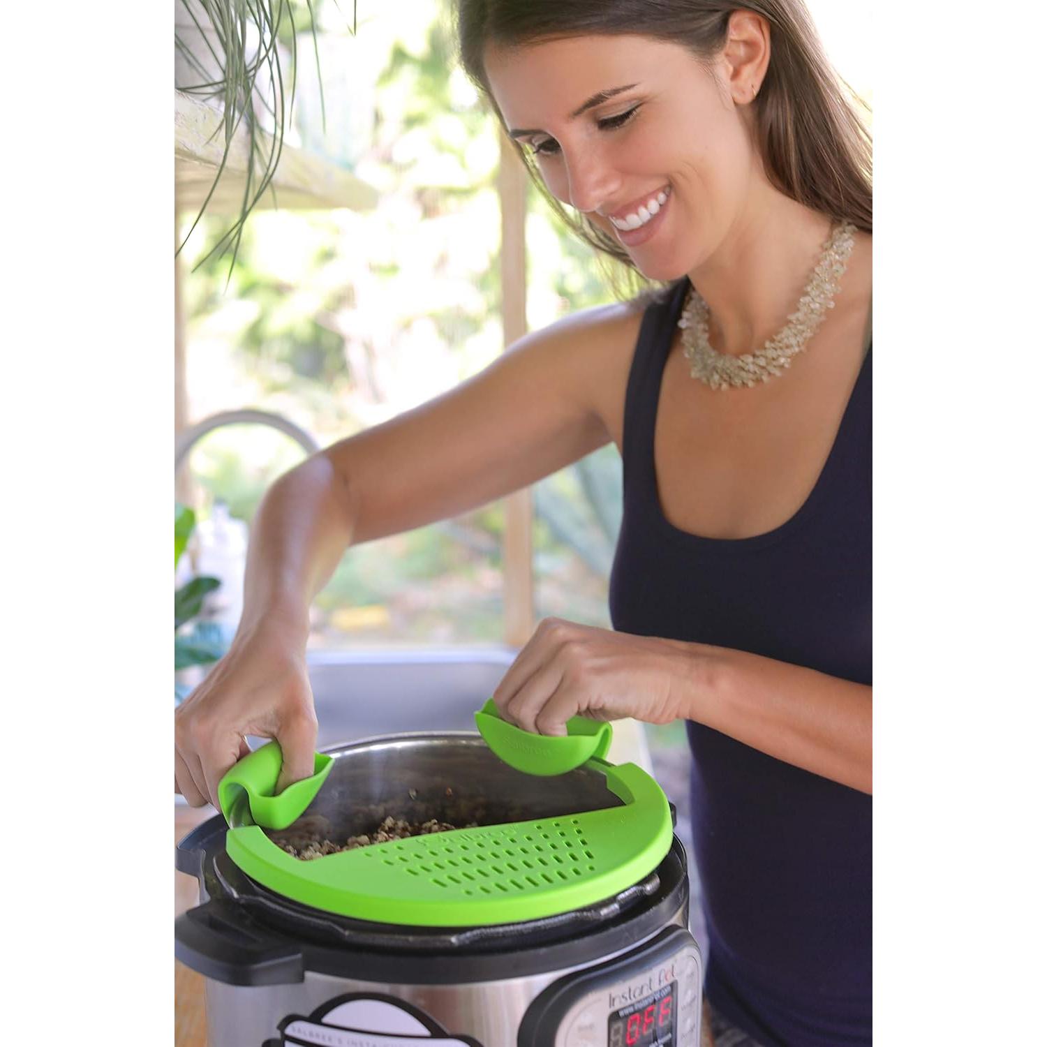 Colador de Silicona Salbree para Olla a Presión 6qt Verde