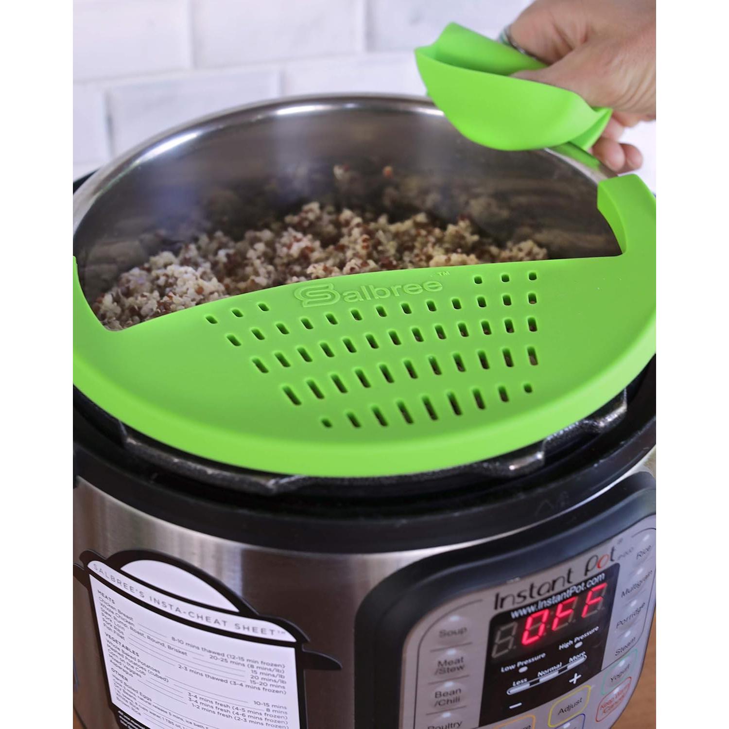 Colador de Silicona Salbree para Olla a Presión 6qt Verde