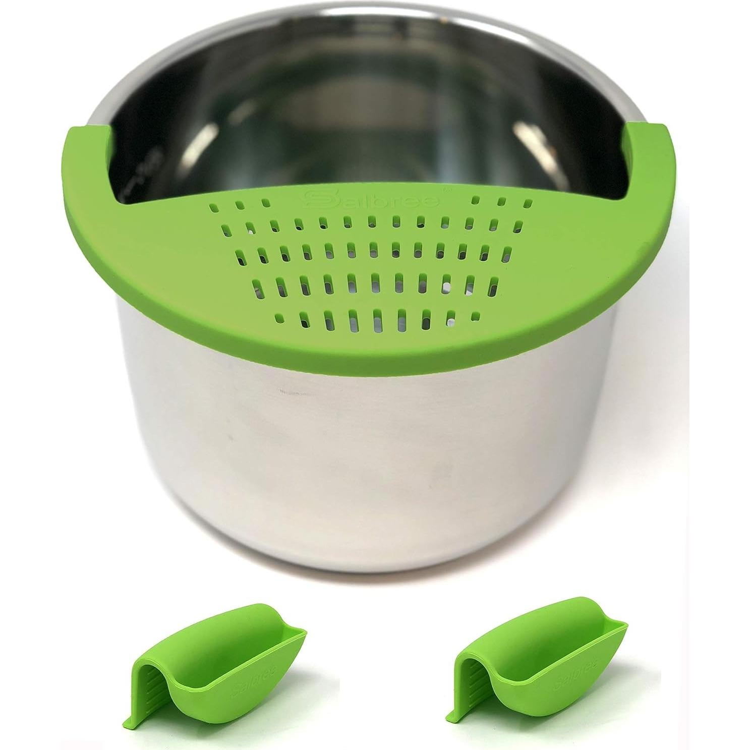 Colador de Silicona Salbree para Olla a Presión 6qt Verde