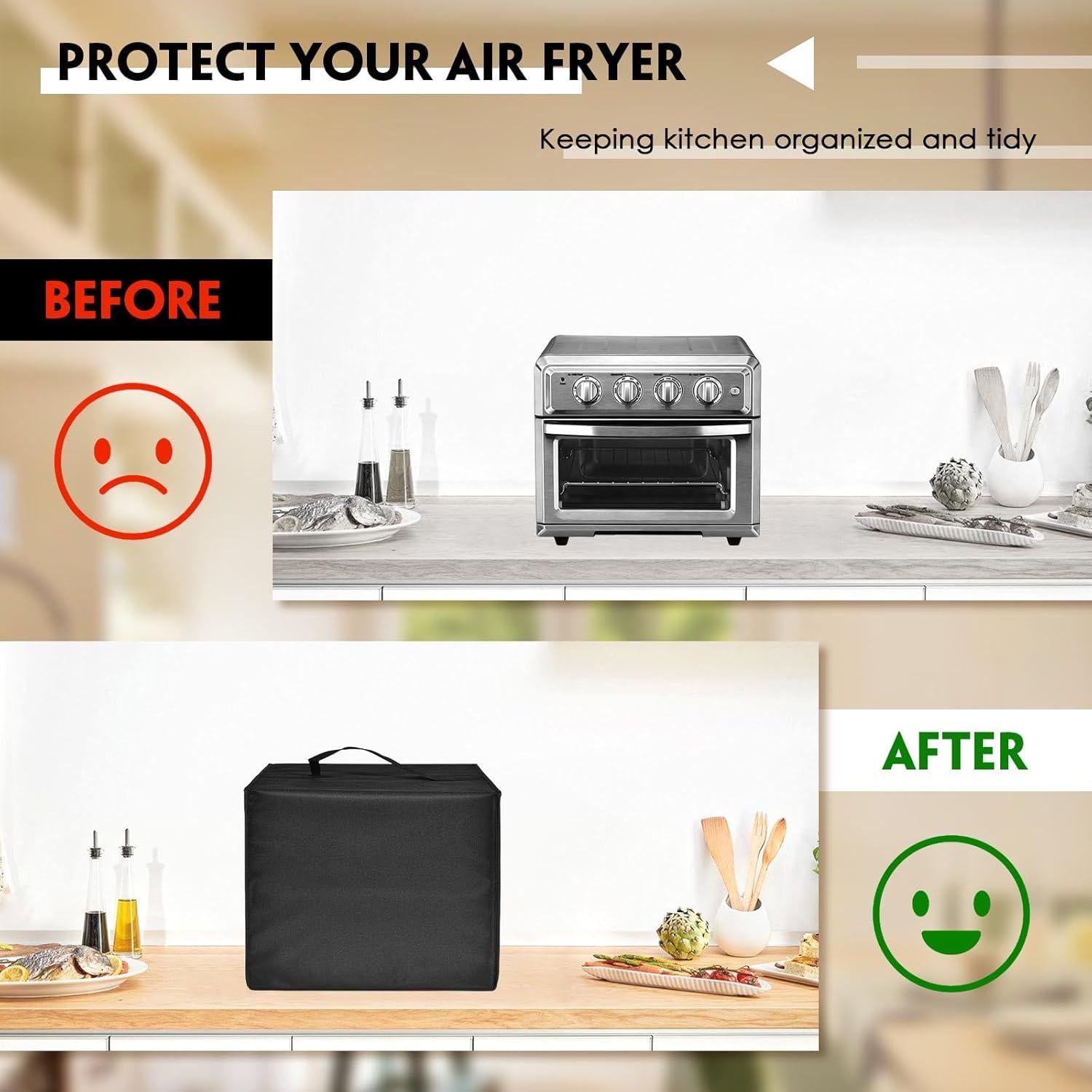 Cubierta Impermeable de Nylon para Freidora de Aire 42x38 cm