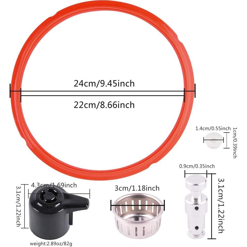 Repuestos WXJ13 para Instant Pot Duo 5 y 6 Qt - Anillo y Válvulas