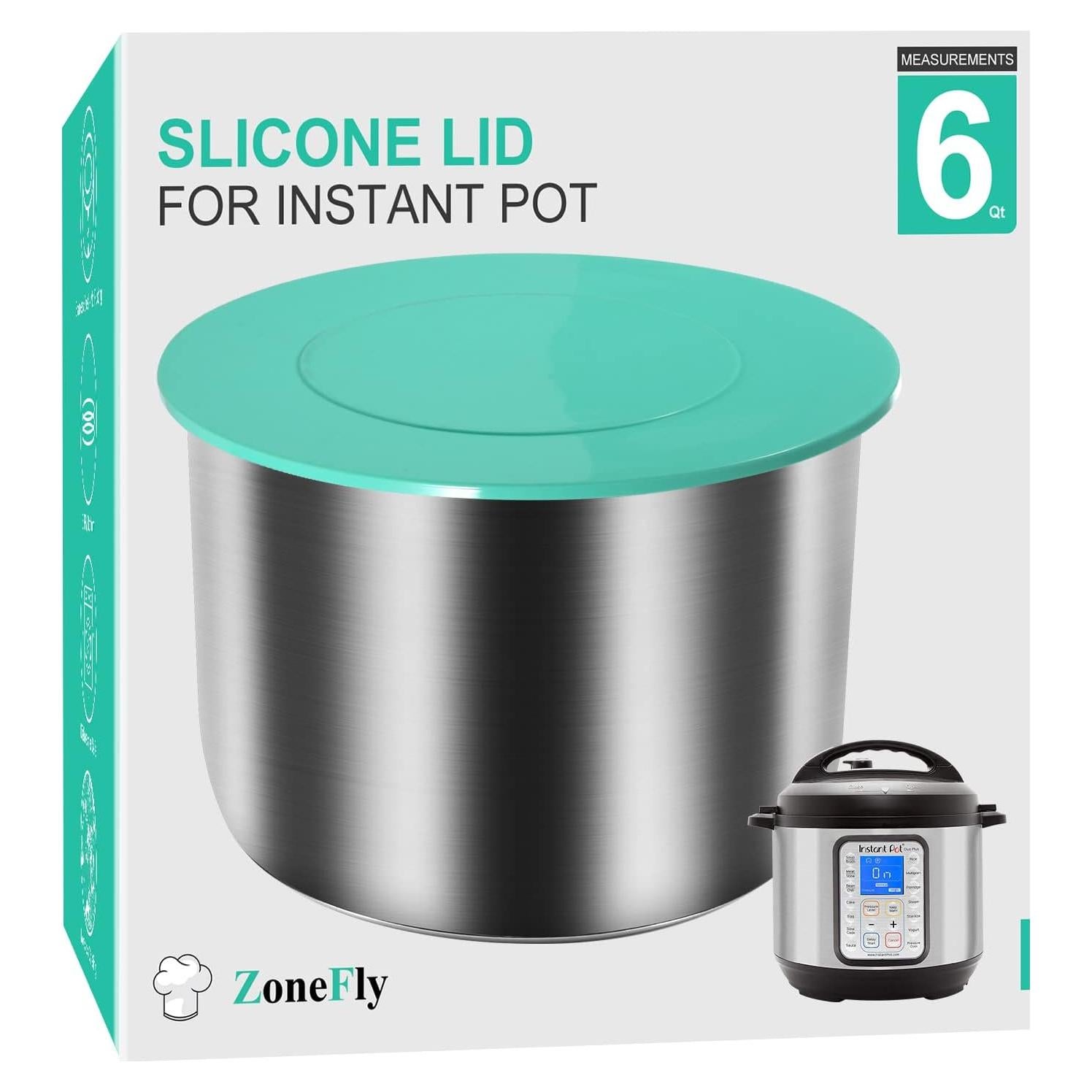 Tapa de Silicona ZoneFly para Olla Instant Pot 6 Qt Verde