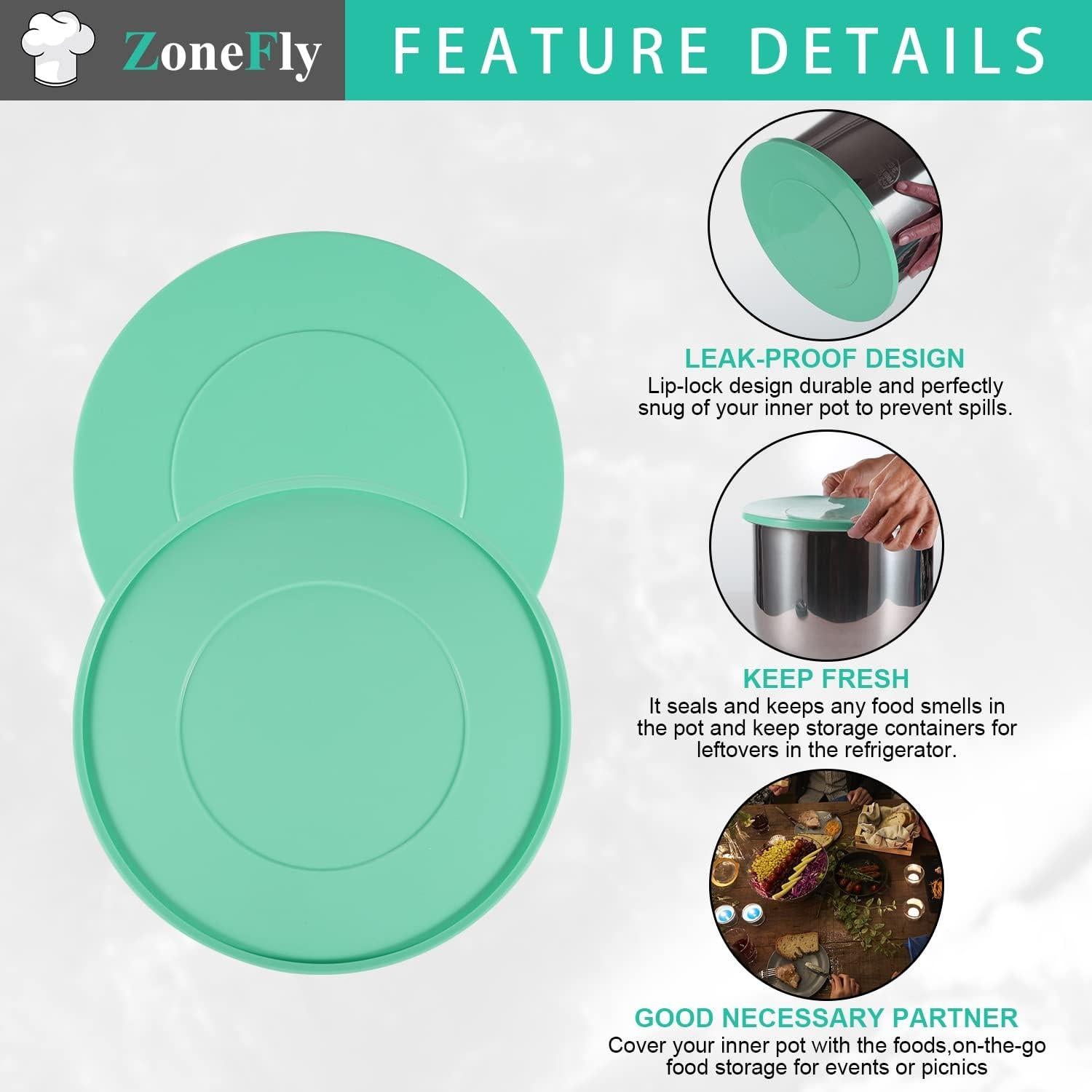 Tapa de Silicona ZoneFly para Olla Instant Pot 6 Qt Verde