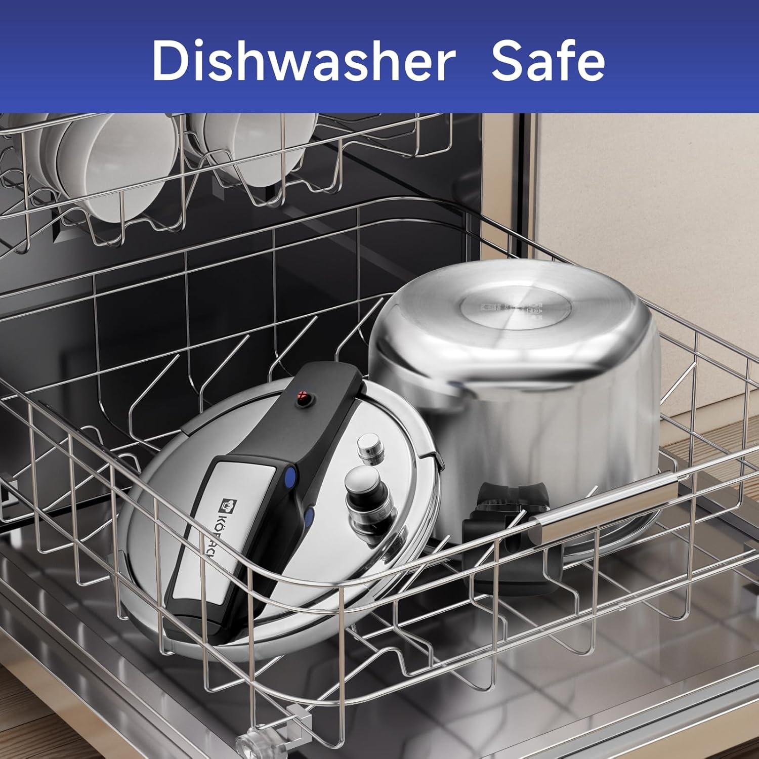 Olla de presión KOBACH 8QT acero inoxidable con seguridad