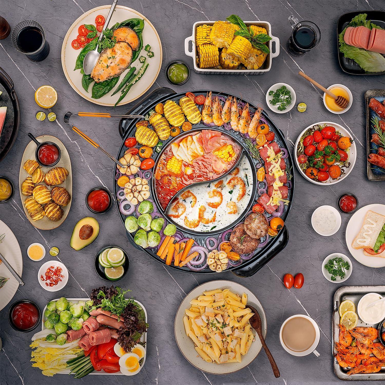 Parrilla Eléctrica Sin Humo Food Party Duo 2200W 3.5"