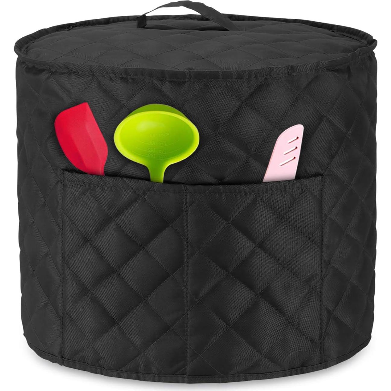 Cubierta de Polvo LUXJA para Instant Pot 8 Cuartos Negra Acolchada