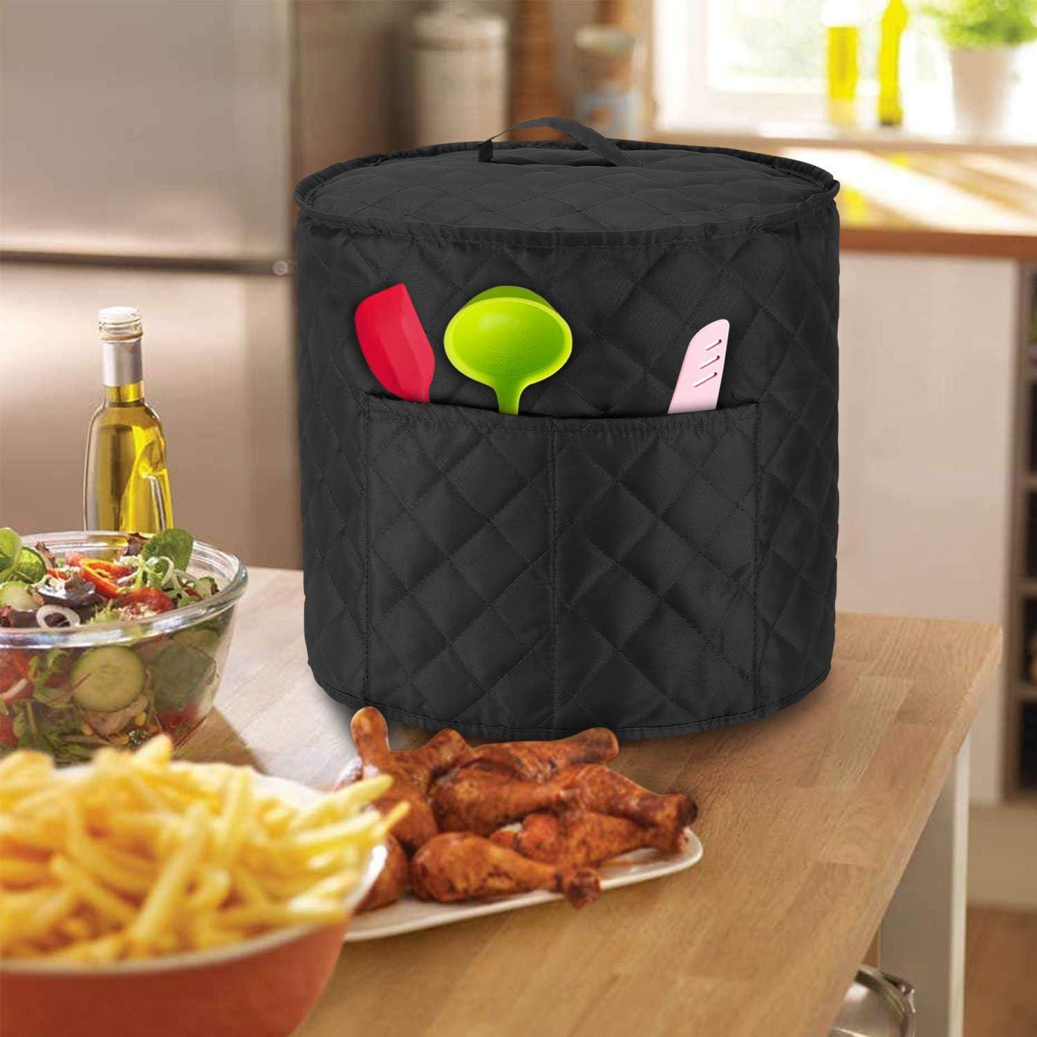 Cubierta de Polvo LUXJA para Instant Pot 8 Cuartos Negra Acolchada