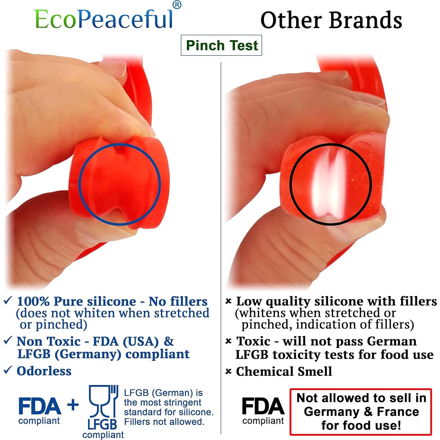 Tapa de Silicona EcoPeaceful para Instant Pot 8 Qt - Grado Alimentario