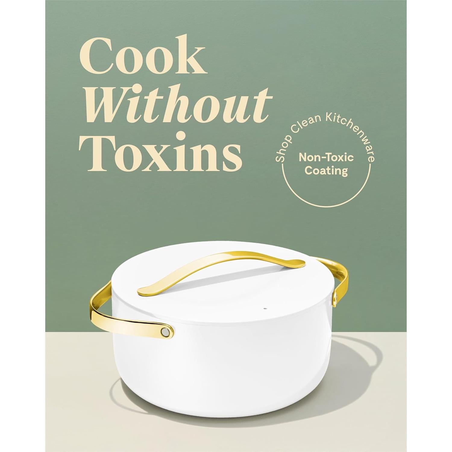 Olla Holandesa Cerámica Antiadherente Caraway 6.5L Blanca