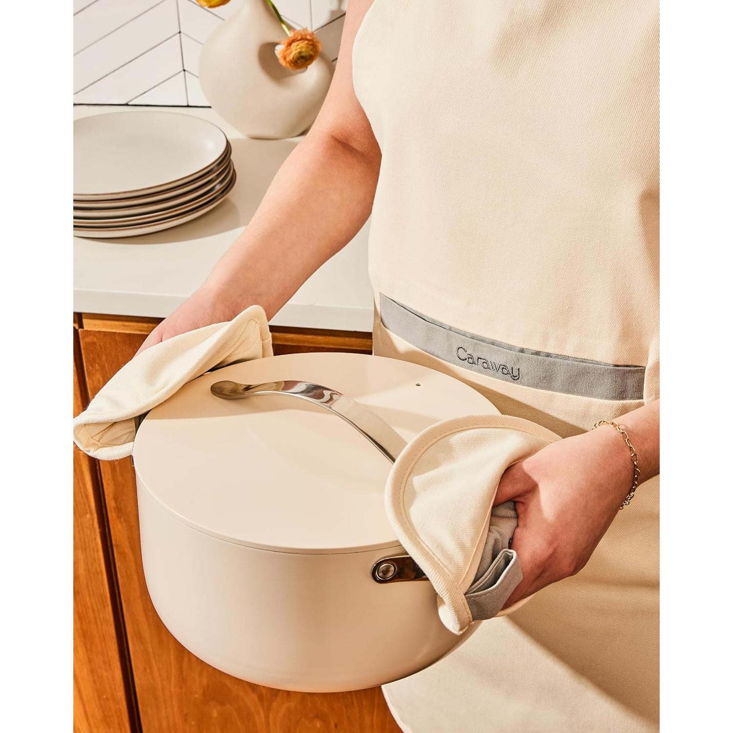 Olla Holandesa Cerámica Antiadherente Caraway 6.5L Blanca