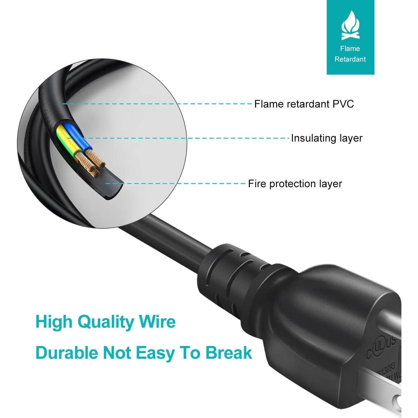Cable de Alimentación 3 Clavijas Narpendu 0.91m para Olla Eléctrica