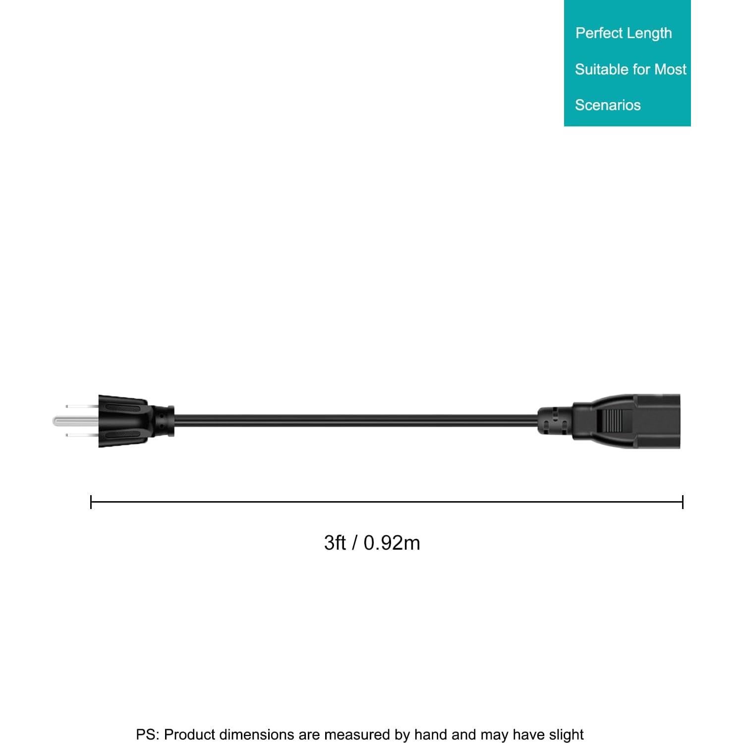 Cable de Alimentación 3 Clavijas Narpendu 0.91m para Olla Eléctrica