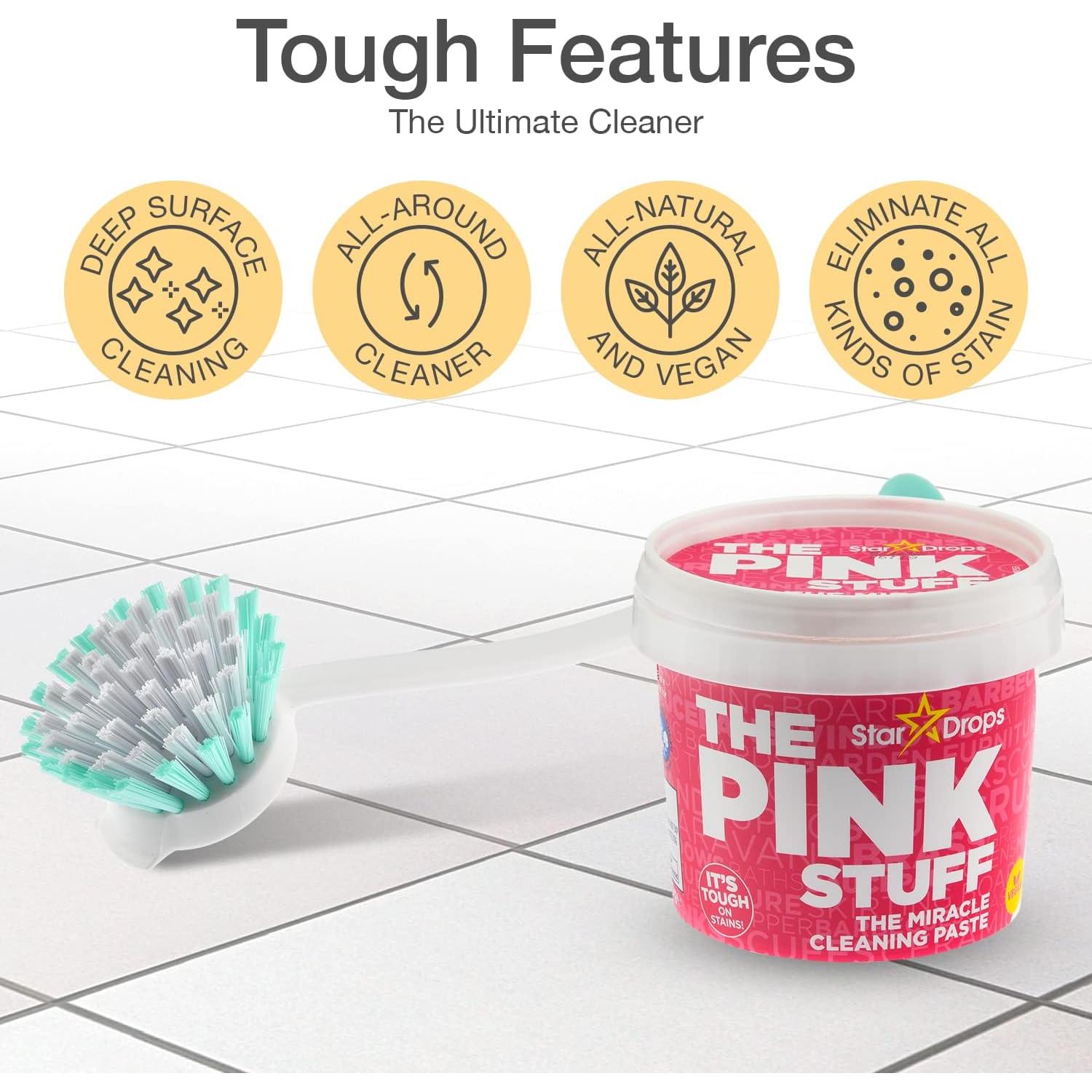 The Pink Stuff - The Miracle All Purpose Cleaning Paste With A Good Grips Deep Clean Brush (Cream And Brush)