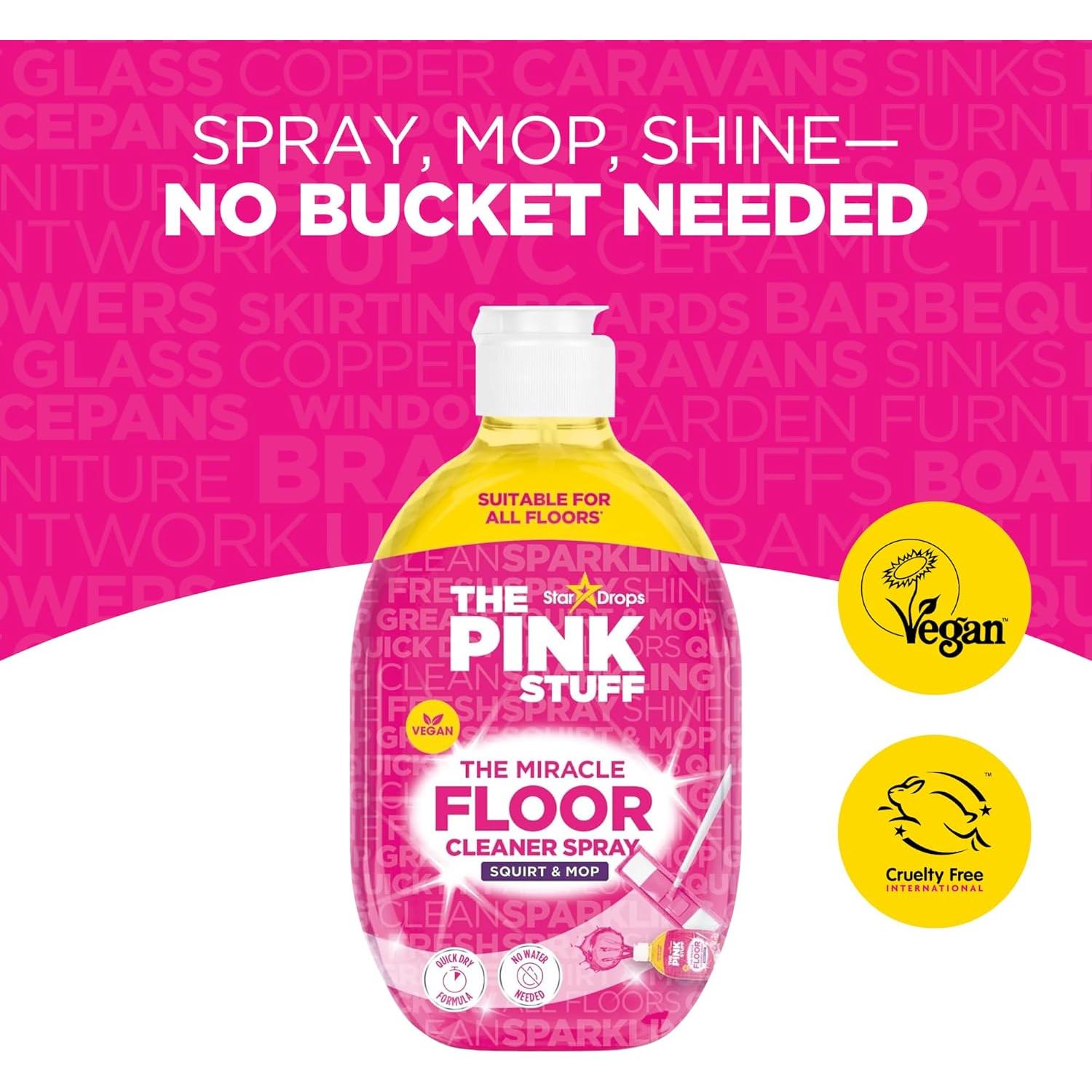 Limpiador de Suelos Stardrops Pink Stuff 739 ml - Spray Rociar y Trapear