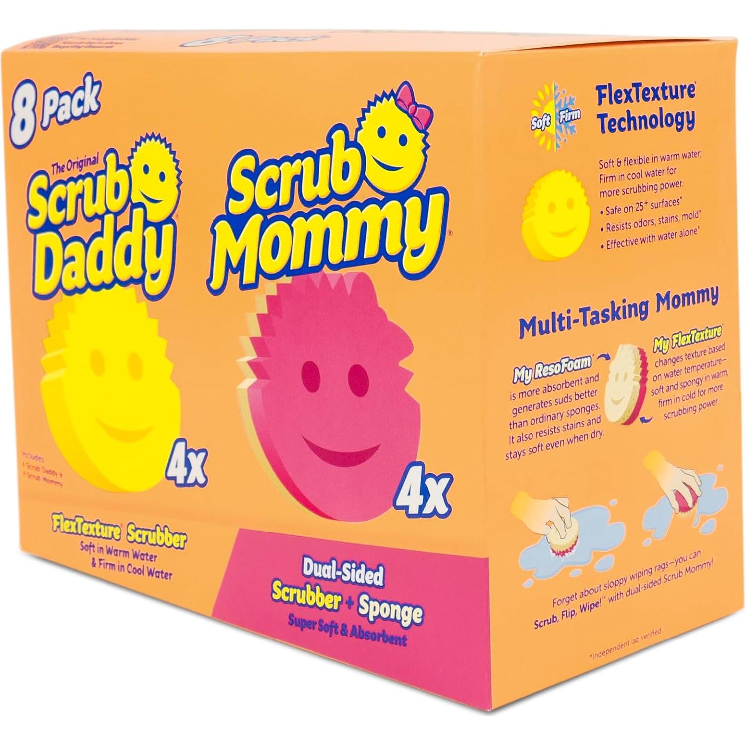 Esponjas de Limpieza Scrub Daddy y Scrub Mommy - 8 Piezas