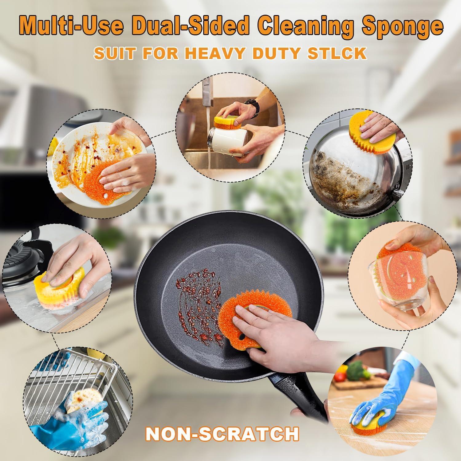 Esponjas de Fregar SmilePowo 5 Unidades Doble Cara Multifuncional