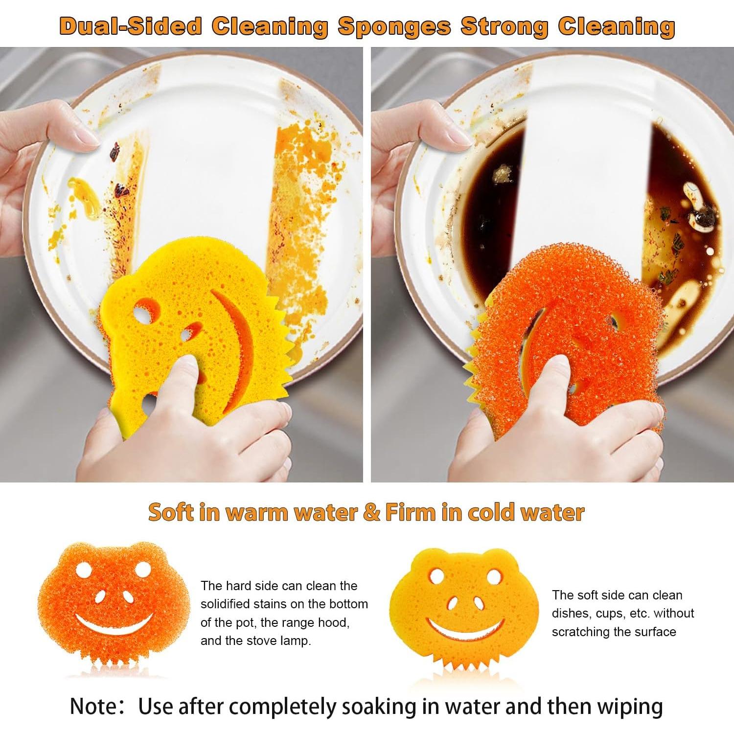 Esponjas de Fregar SmilePowo 5 Unidades Doble Cara Multifuncional