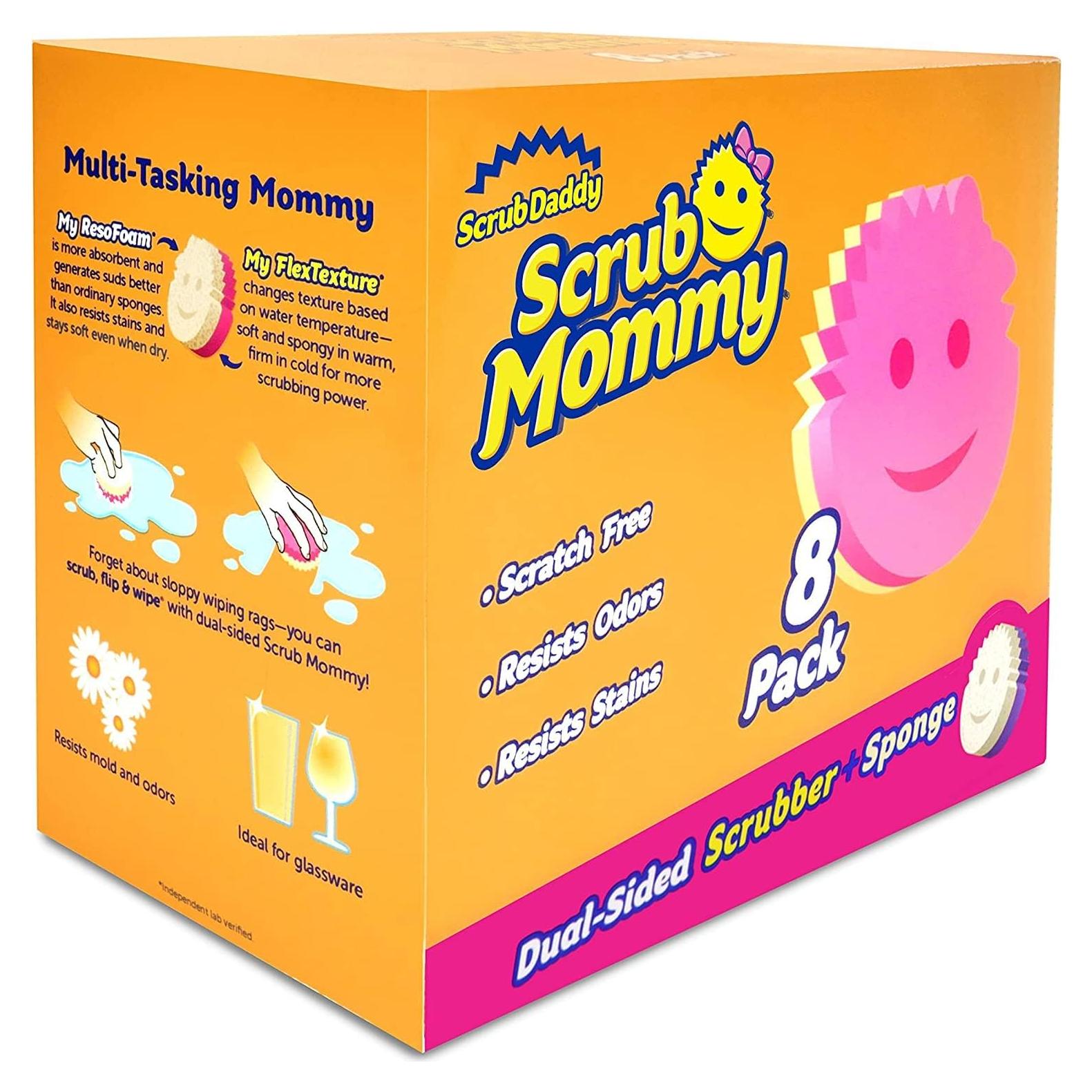 Esponja de Limpieza Scrub Daddy Rosa - 8 Piezas Multi-Superficie