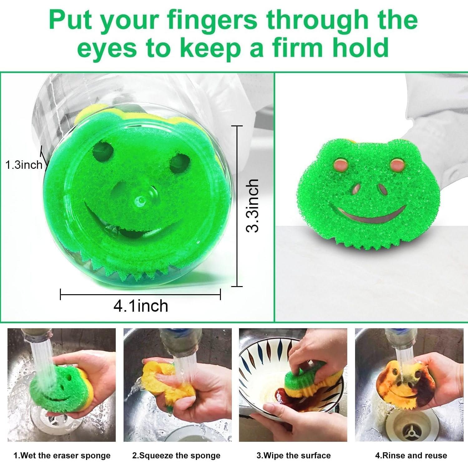 Esponjas de Fregado Multifuncionales SmilePowo 5 Piezas Doble Cara