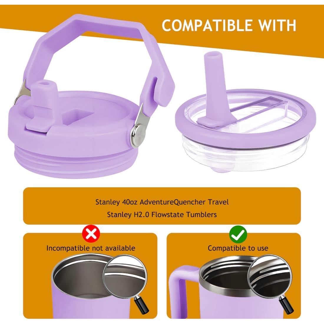 Tapa Reemplazo Morada OXYWYAN para Taza Stanley 40 Oz a Prueba de Fugas