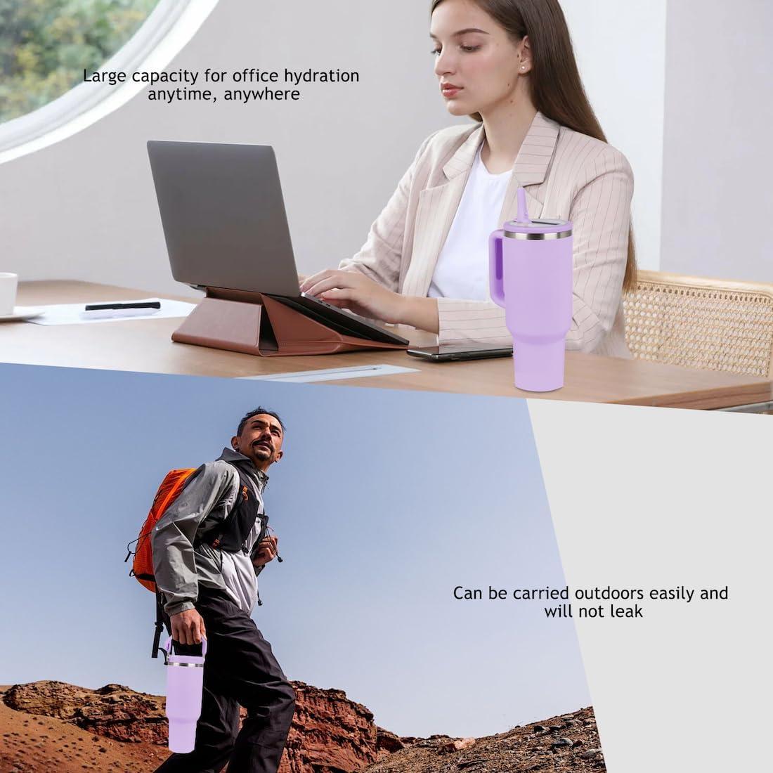 Tapa Reemplazo Morada OXYWYAN para Taza Stanley 40 Oz a Prueba de Fugas