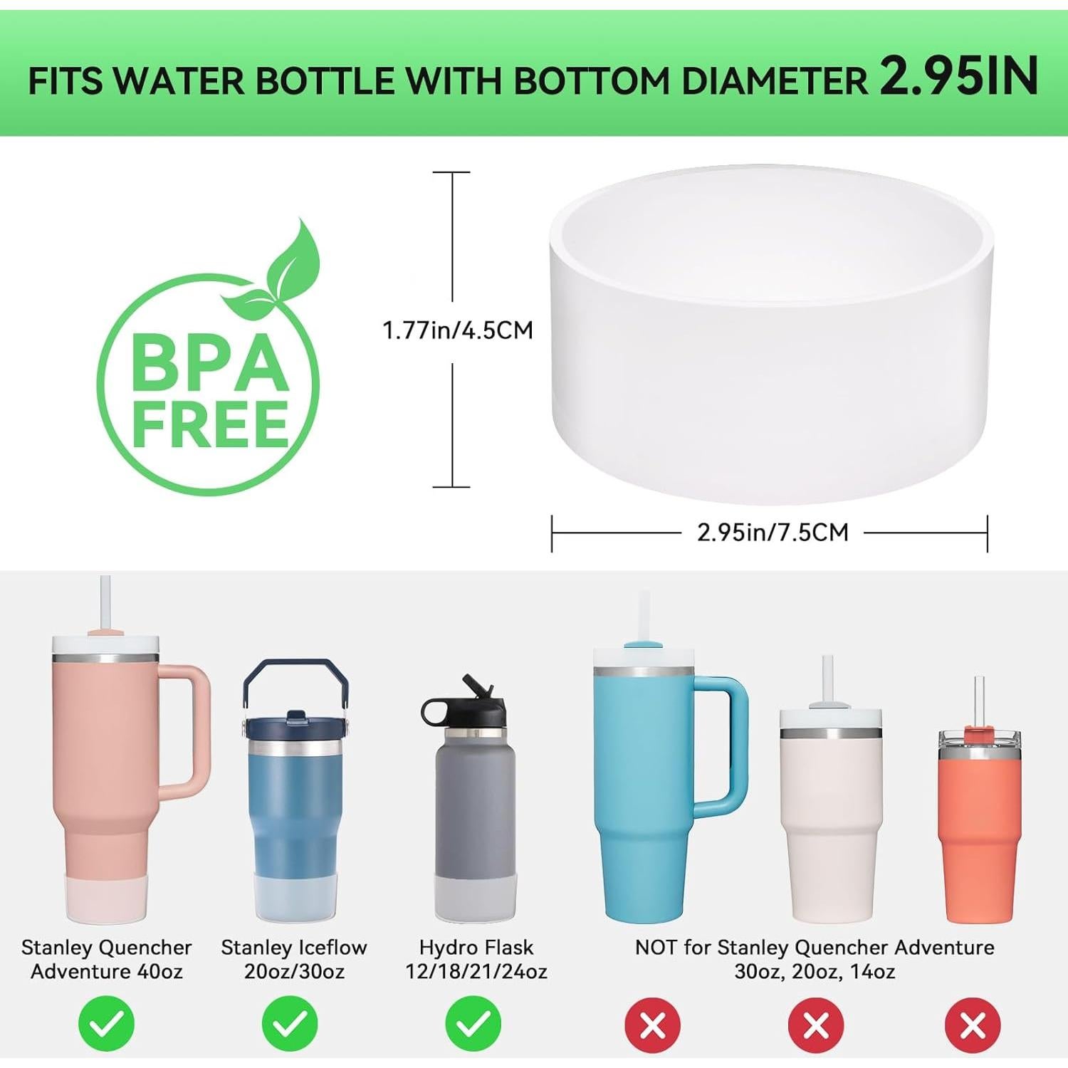 Bota de Silicona PICcircuit para Botellas Stanley y Hydro Flask - 2PCS