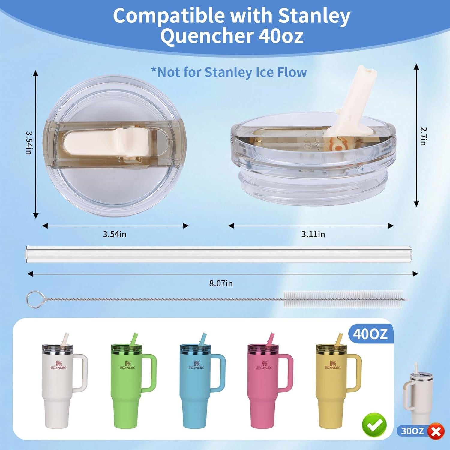 Paquete de 2 tapas desmontables AudeRhine 40 oz a prueba de derrames