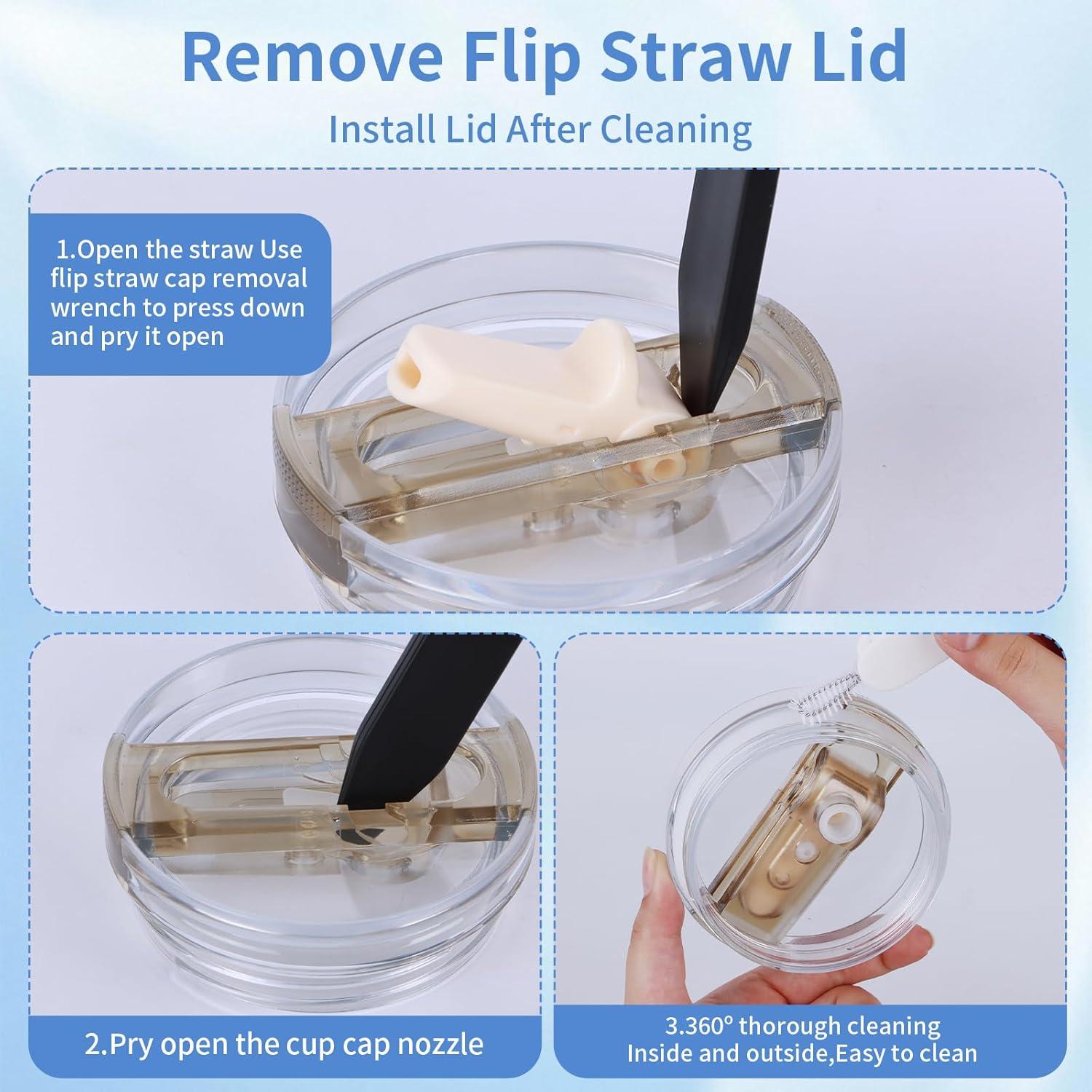 Paquete de 2 tapas desmontables AudeRhine 40 oz a prueba de derrames