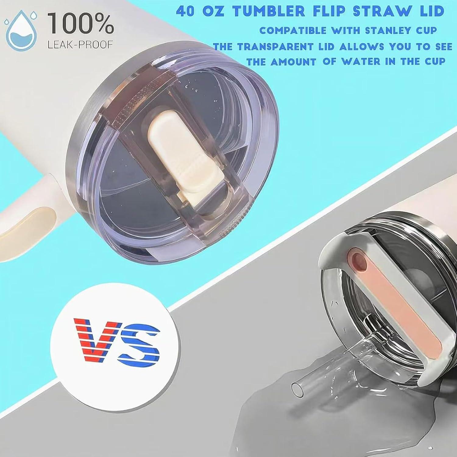 Paquete de 2 tapas de paja Bnoname para vaso Stanley 40 oz