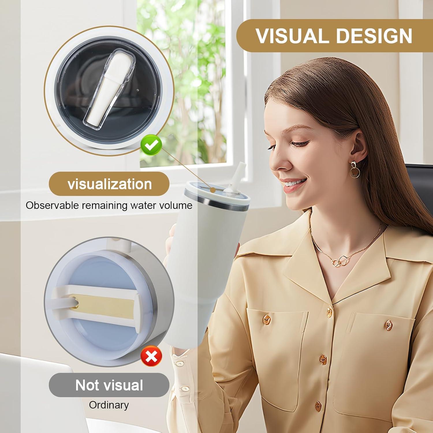 Paquete de 2 tapas a prueba de fugas AudeRhine para tazas Stanley 40 oz