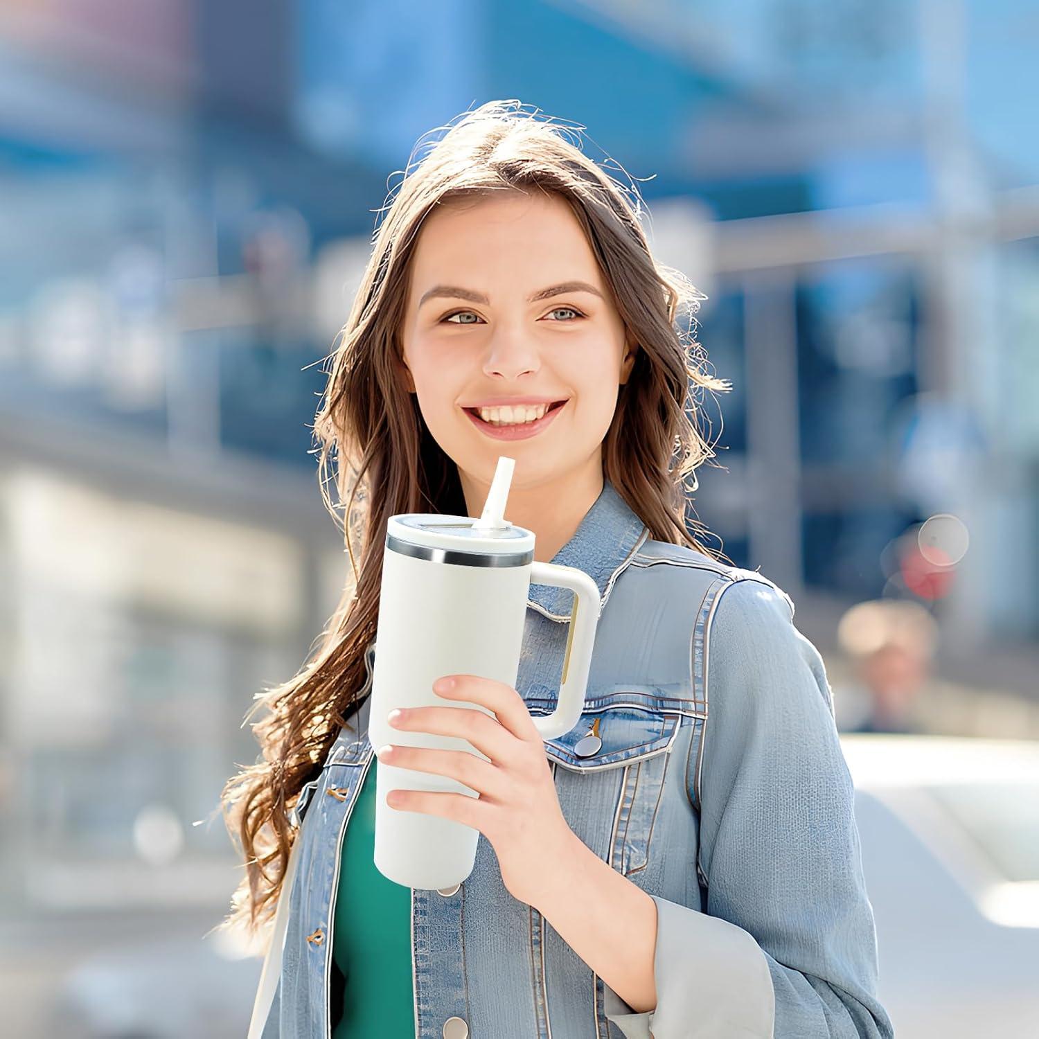 Paquete de 2 tapas a prueba de fugas AudeRhine para tazas Stanley 40 oz