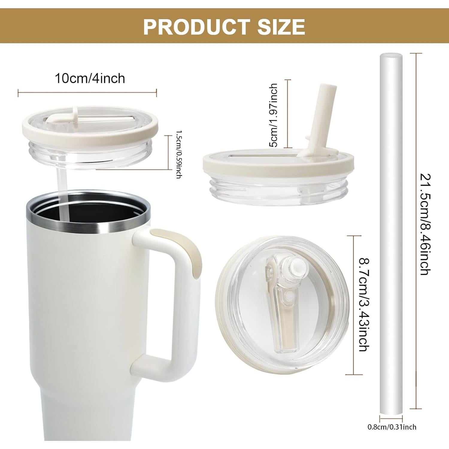 Paquete de 2 tapas a prueba de fugas AudeRhine para tazas Stanley 40 oz