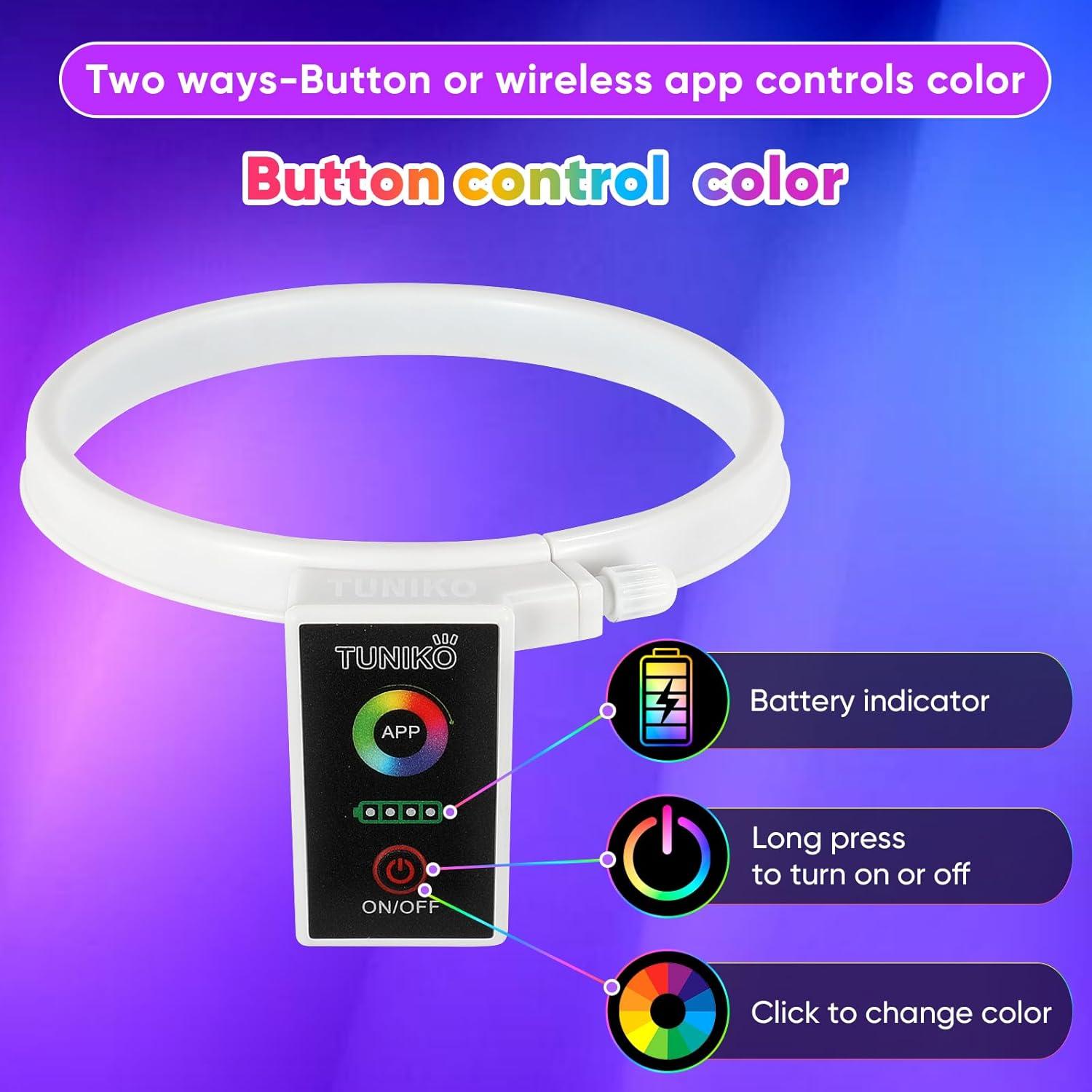 Luces LED decorativas TUNIKO para taza Stanley 40oz, control APP