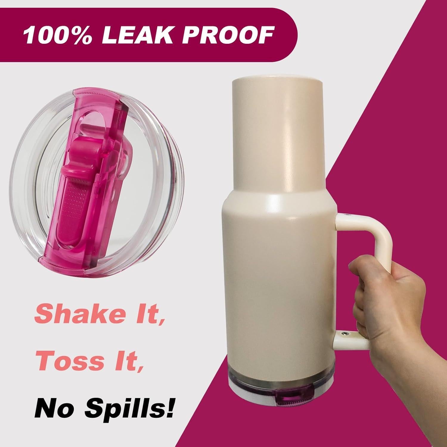 Paquete de 2 tapas de popote EAZINUJKY para Stanley 40oz