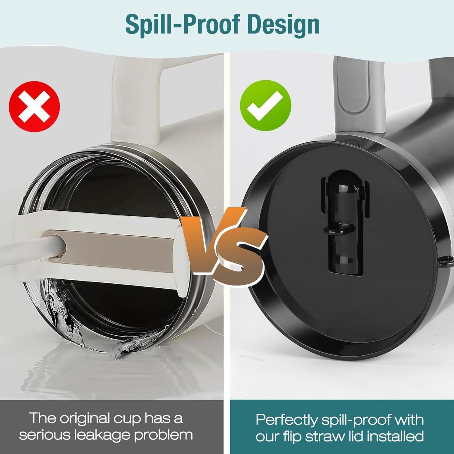 Tapa con Popote Flip PBFairyy para Vaso Stanley 40 oz - 2 Piezas