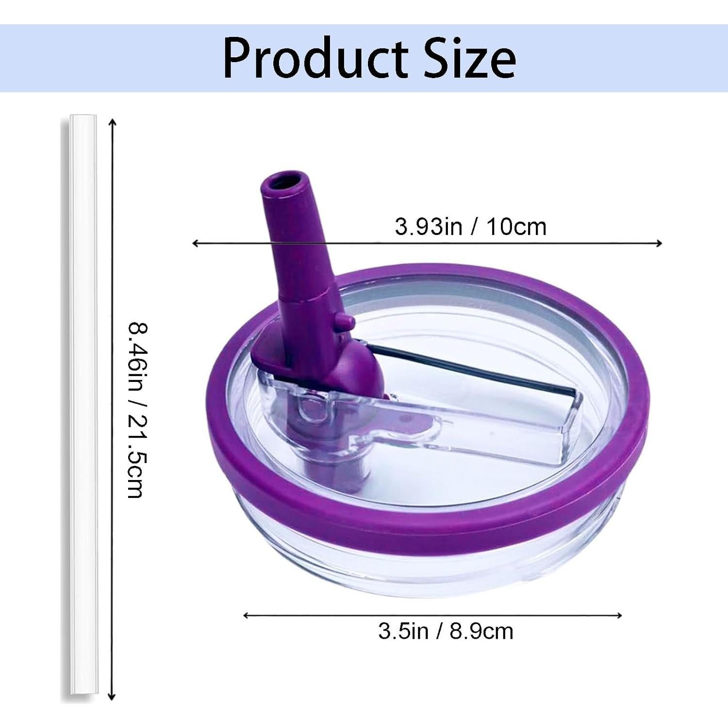 Paquete de 2 tapas de paja Bnoname para vaso 40 oz púrpura