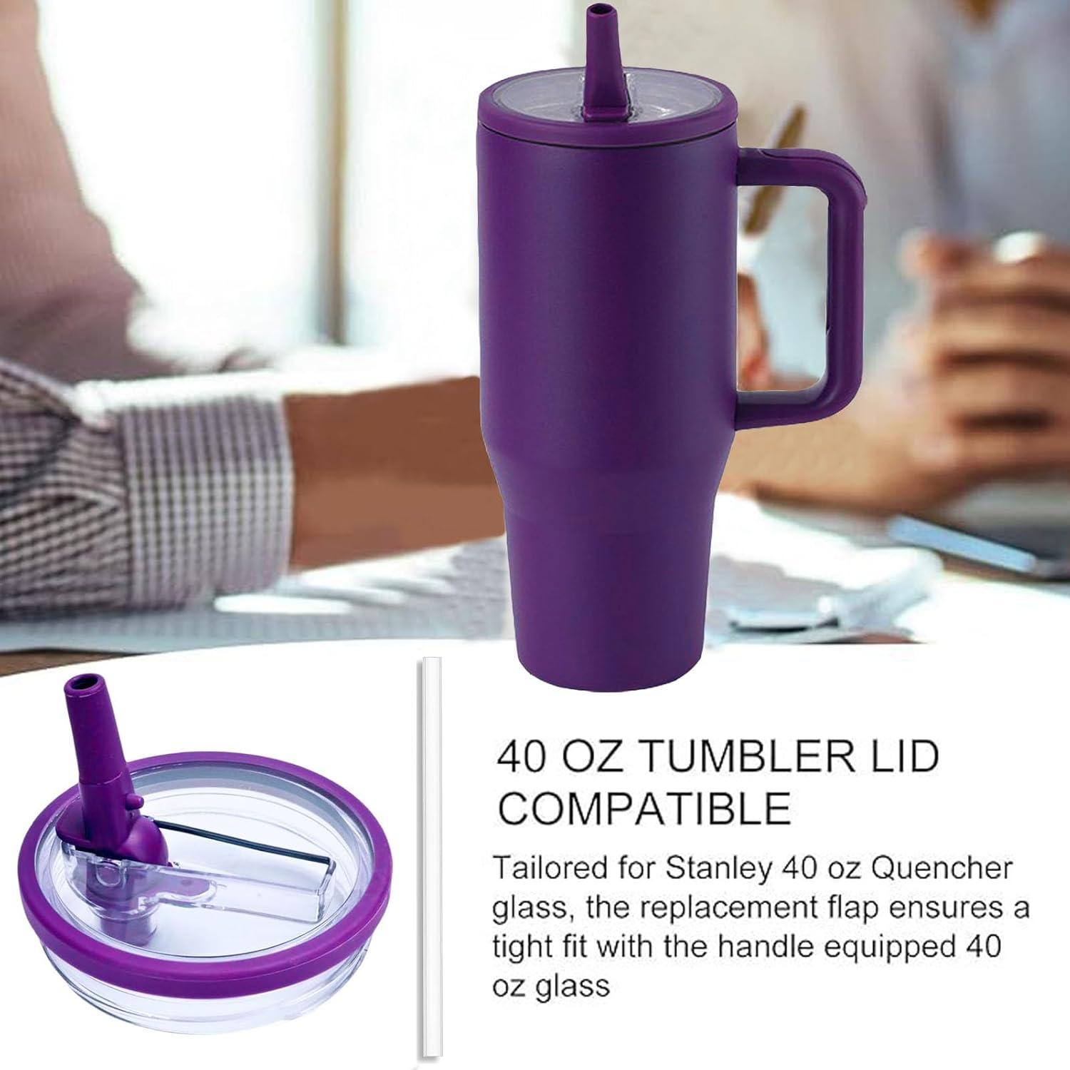 Paquete de 2 tapas de paja Bnoname para vaso 40 oz púrpura