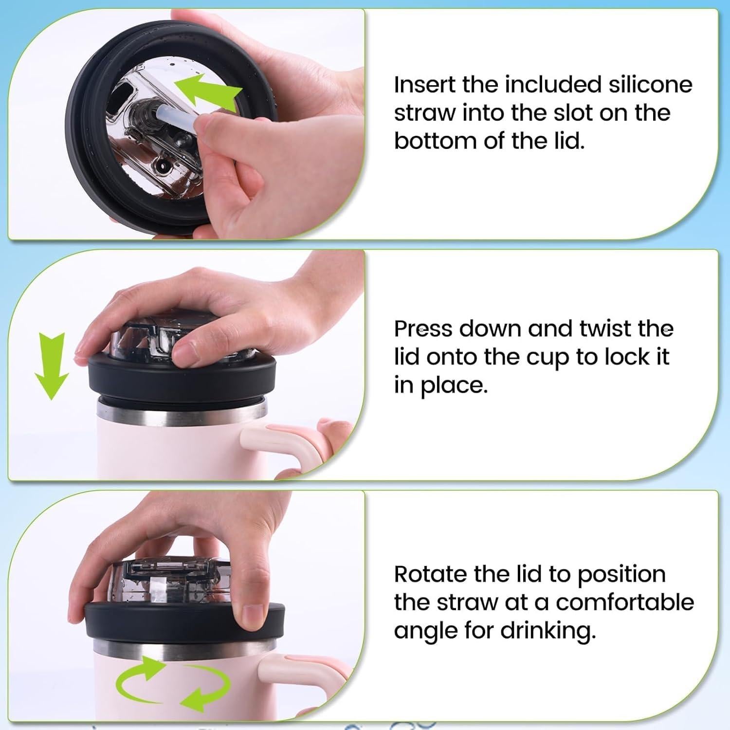 Tapa de Sorbete Tnvee para Taza Stanley 40 Oz - A Prueba de Fugas