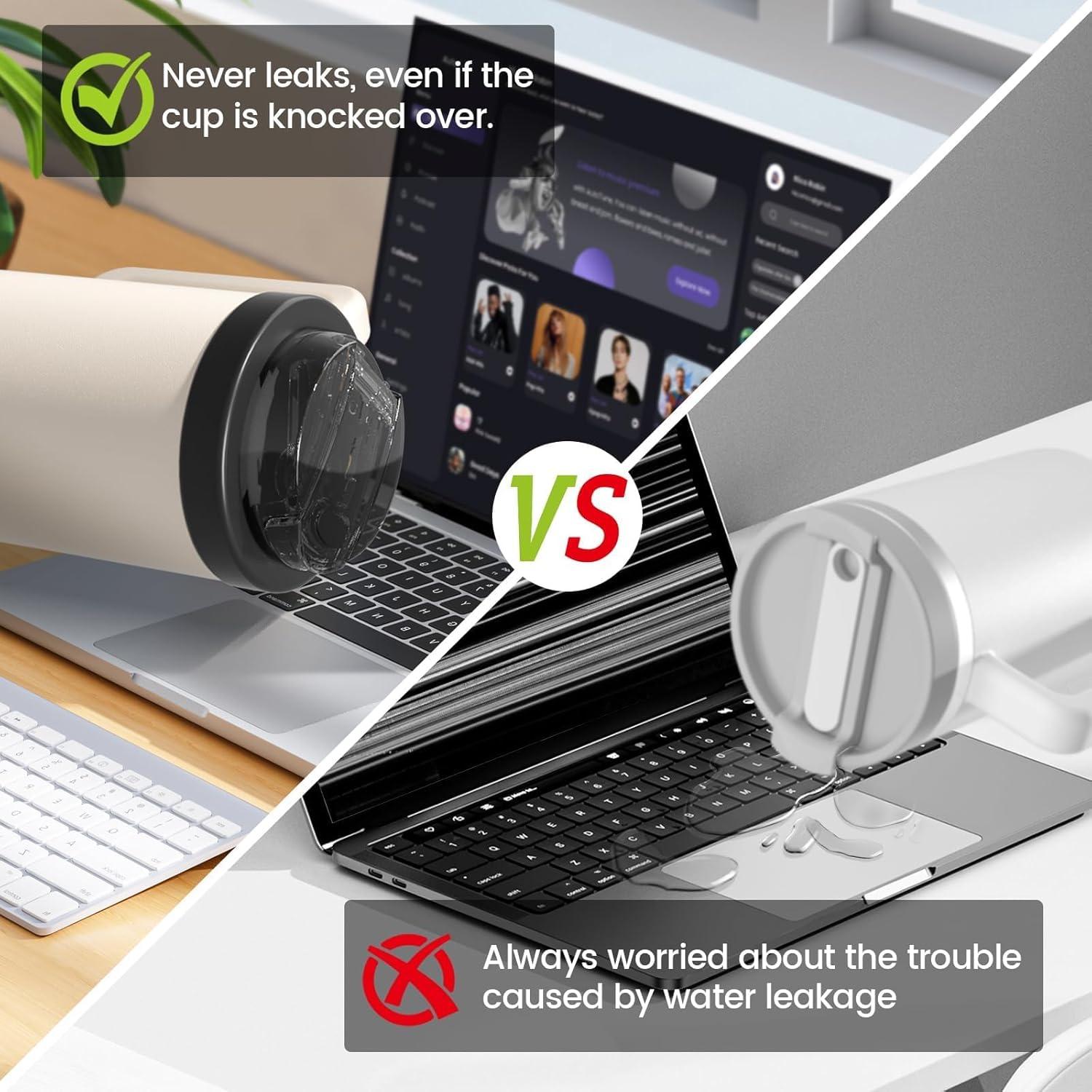 Tapa de Sorbete Tnvee para Taza Stanley 40 Oz - A Prueba de Fugas