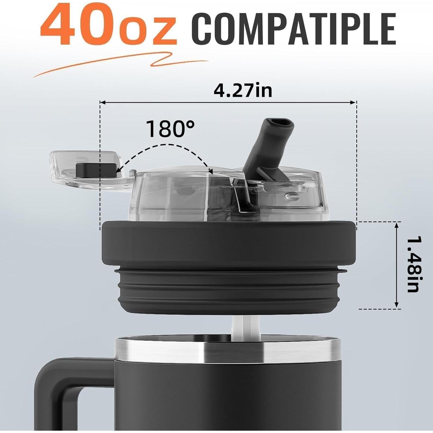 Tapa de Sorbete Tnvee para Taza Stanley 40 Oz - A Prueba de Fugas
