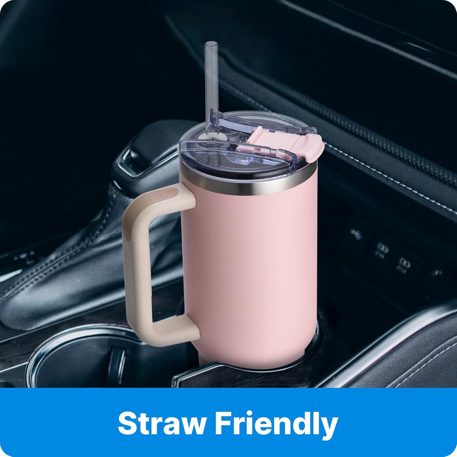 Tapa de Reemplazo Rosa para Vaso Stanley Quencher 40 oz - 2 Piezas