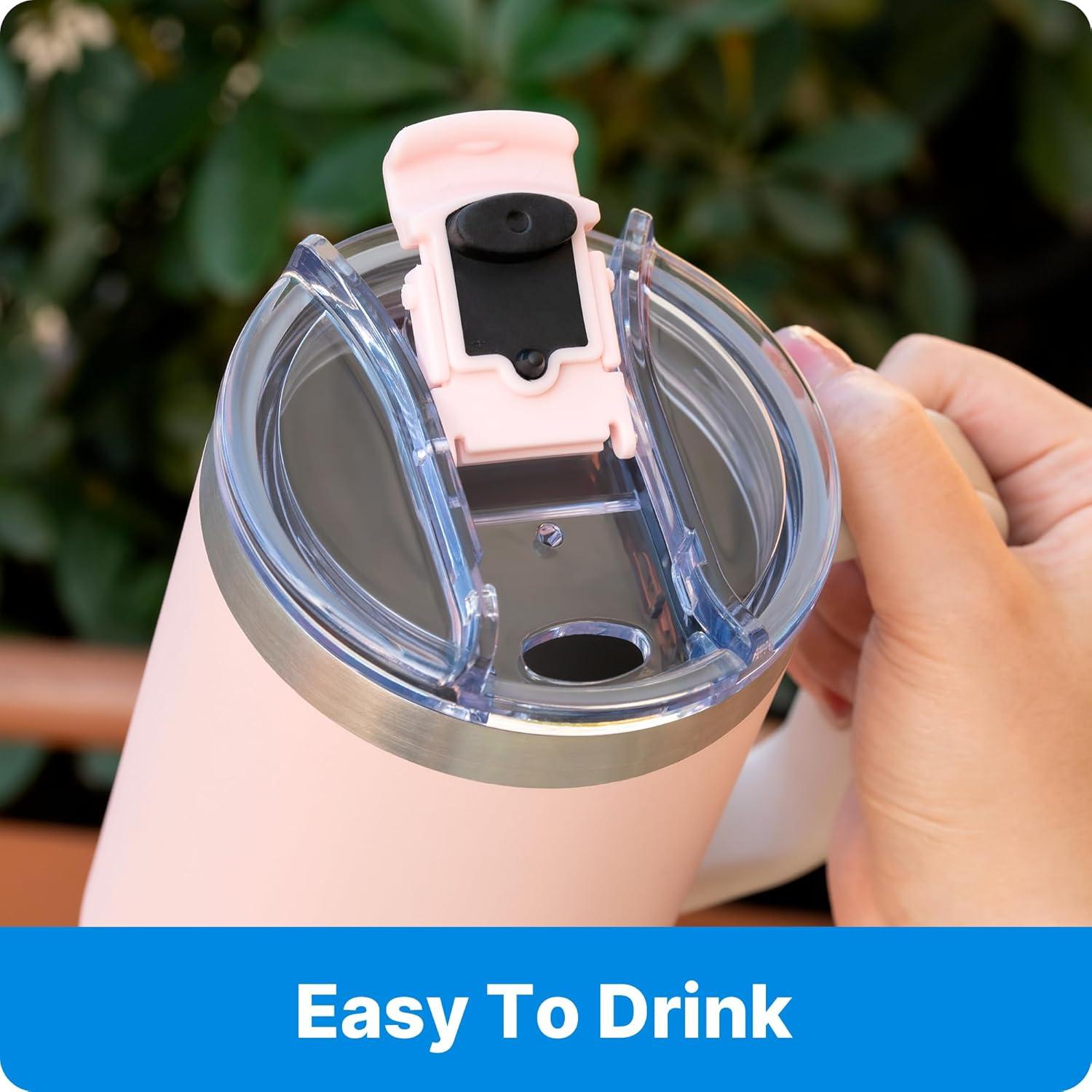 Tapa de Reemplazo Rosa para Vaso Stanley Quencher 40 oz - 2 Piezas