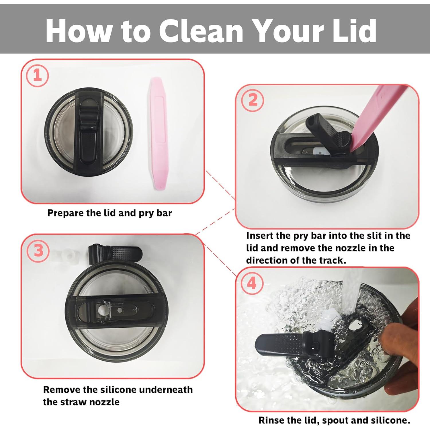 Paquete de 2 tapas desmontables Aimery para taza Stanley 40 oz