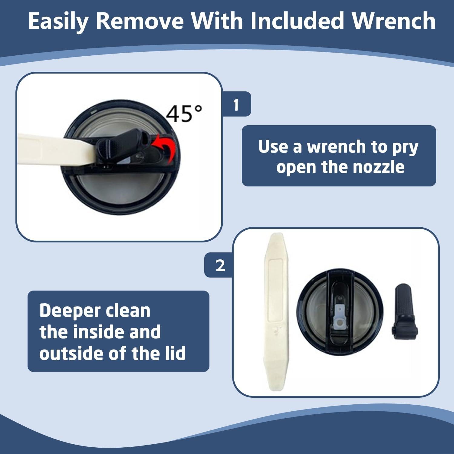 Paquete de 2 tapas de paja Hcirtnawi 40 oz a prueba de fugas