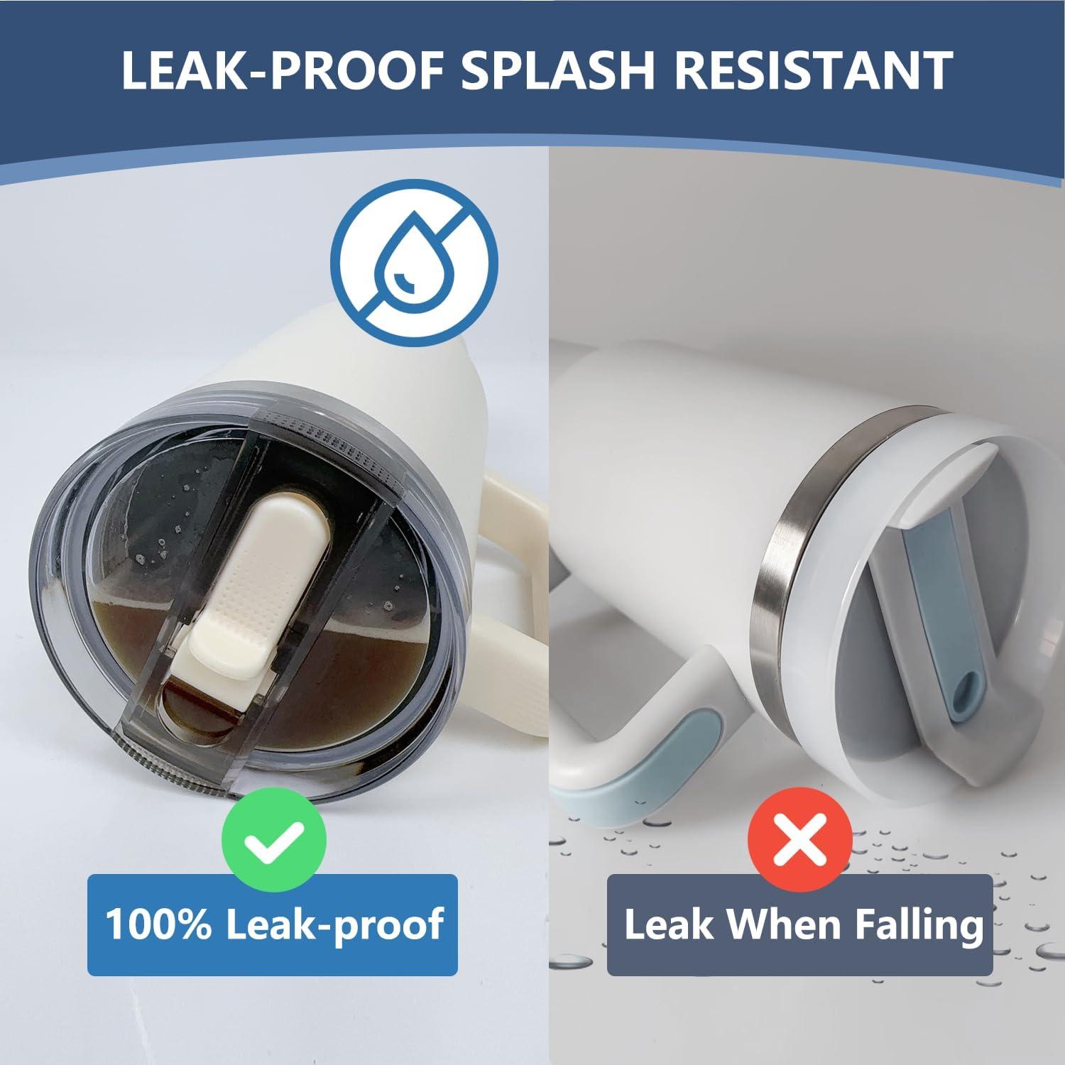 Paquete de 2 tapas de paja Hcirtnawi 40 oz a prueba de fugas